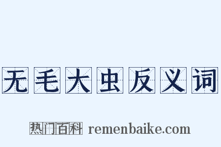 无毛大虫反义词是什么意思的图片